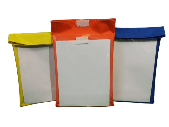 Yellow, Orange and Blue Kanga Pouch - Organizing Student School Work with Kanga Pouch